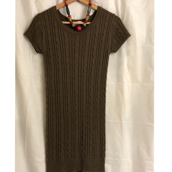 Cute Chocolate Brown Sweater Dress - Picture 1 of 1
